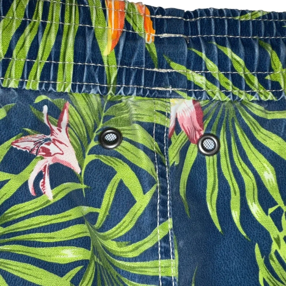 Polo Ralph Lauren Swim Trunks Blue Floral Tropical Lined Swimsuit‎ Shorts Size L